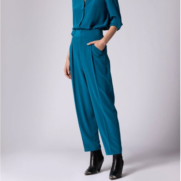 NWT Equipment Beckett Silk Wide Leg High Rise Pants - Picture 2 of 6